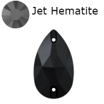 Капля - Китай - Jet Hematite - 28*17 мм