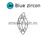 Волна - Китай - Blue zircon - 9*20 мм